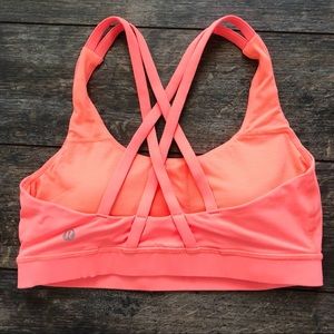 Lululemon Energy Bra, bright peach